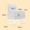 Lyngins Nursery Rocking Chair with Adjustable Footrest,Glider Rocking Chair with Side Pocket,Polyester Accent Chair for Bedroom,Living Room - 3 of 4