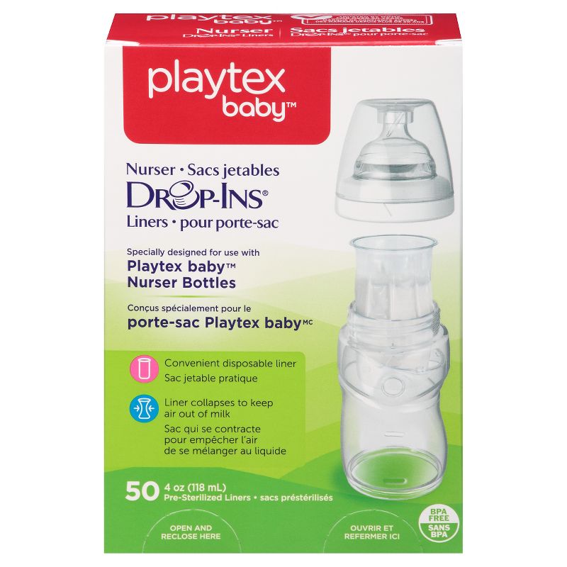 Playtex Baby Drop-Ins Liners For Playtex Baby Nurser Bottles 4oz - 50ct, 3 of 8