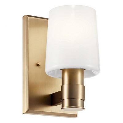 Champagne Bronze Opal Glass Dimmable Vanity Sconce