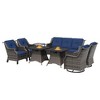 UPTION 7-Person Wicker Outdoor Patio Furniture Set Rattan Chair Wicker Set with Red Cushion - 2 of 4
