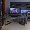 FUFU&GAGA Gray Rectangle Computer Desk with Metal Base - 2 of 4