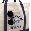 Us Naval Academy Arched School Name Canvas Tote Bag With External Pocket, Reusable Shoulder Bag for Shopping, School, Beach - 2 of 4