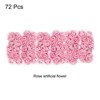 Unique Bargains Mini DIY Craft Decoration Artificial Rose Flower Head 72 Pcs Light Pink - 3 of 4