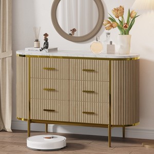 target mid century modern dresser Mid-Century Modern 6 Drawer Dresser for Bedroom, Wood Chest of Drawers w/  Metal Handles, Storage Organizer Cabinet for Bedroom, Living Room : Target