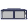 VidaXL Party Tent with 6 Mesh Sidewalls Blue 9.8'x19.7' HDPE - 4 of 4