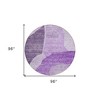 Eggplant Purple And Lilac Abstract Washable Indoor Outdoor Area Rug - 3 of 4