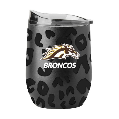 NCAA Western Michigan Broncos 16oz Black Leopard Stainless Steel Wine Tumbler