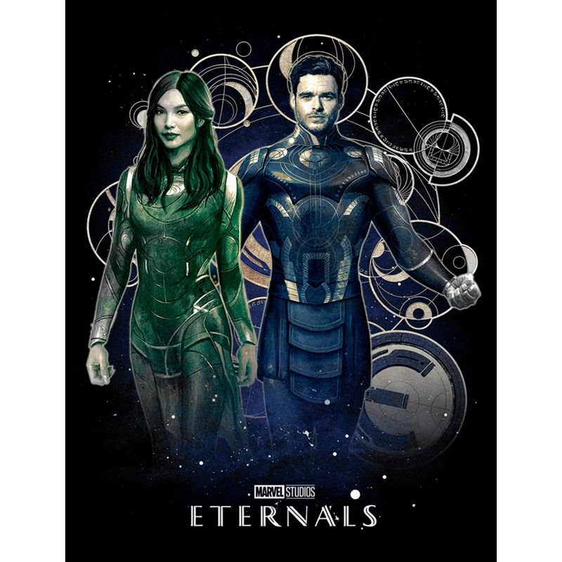 Men's Marvel Eternals Ikaris and Sersi Portrait T-Shirt, 2 of 6