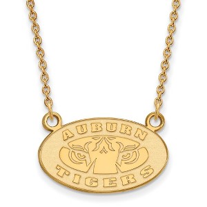 Black Bow Jewelry 10k Yellow Gold Auburn Tigers NCAA Necklace 18 Inch - 1 of 4