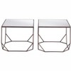 Arzon Coffee Table Set (2-Piece) – 16.5" H Mirror Glass & Bronze Metal Frame by Zuo Modern - 3 of 4