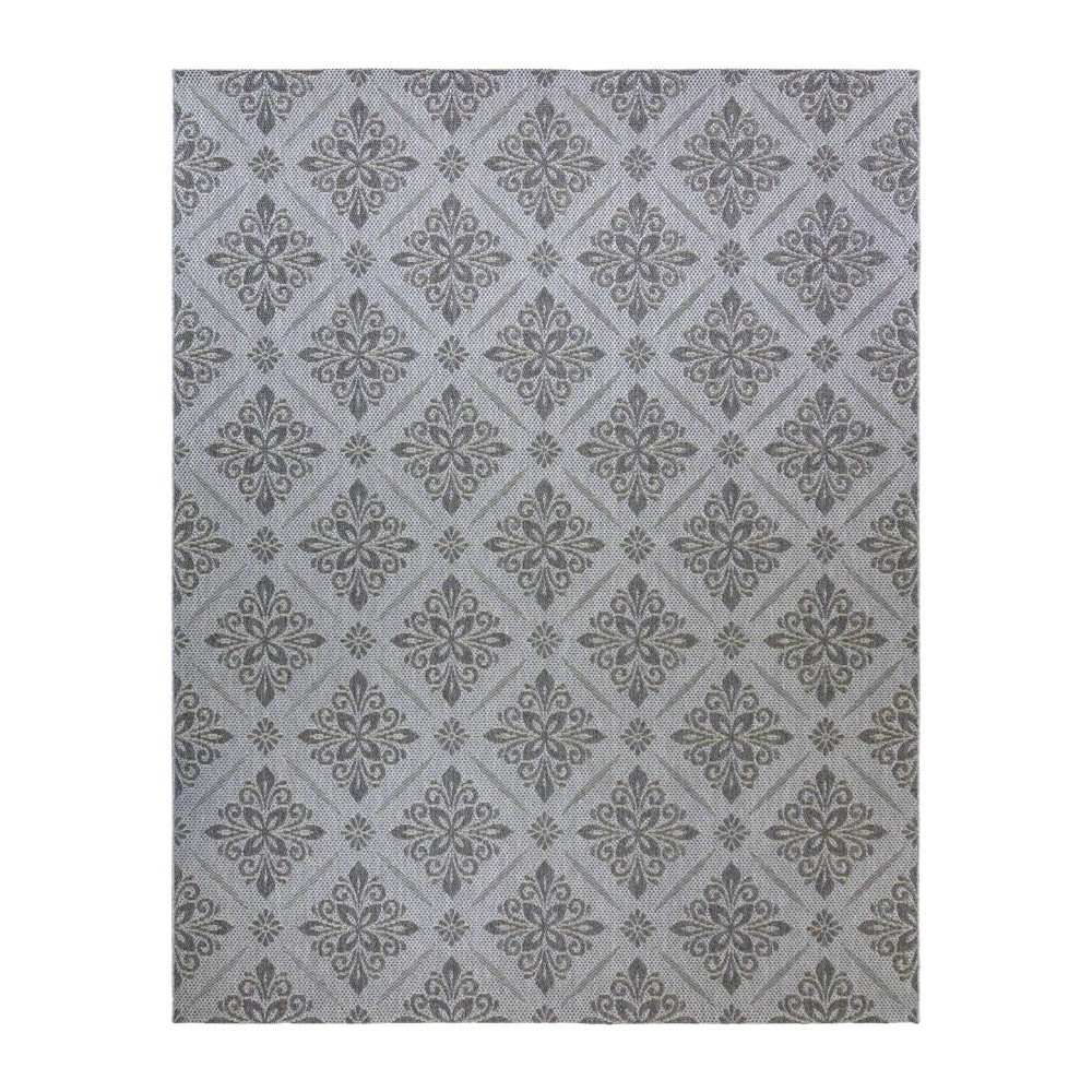  x 7' Aaron Outdoor Rug Silver