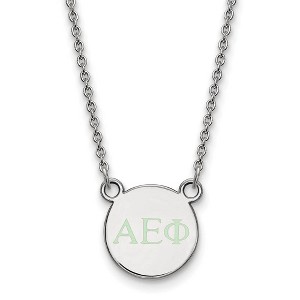 Black Bow Jewelry Sterling Silver Alpha Epsilon Phi Greek Life Necklace 18 Inch - 1 of 4