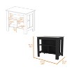 Grungis Kitchen Island Cart with Three Concealed Shelves,Kitchen Island with Large Top Surface,Island Table for Kitchen - 3 of 4