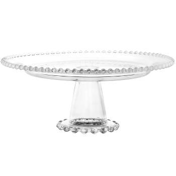 Gibson Home Sereno 12in Glass Pedestal Cake Stand