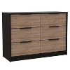 NicBex Modern Wooden 6-Drawer Chest, Tall Closet Storage with Wardrobe Closet Set of 2 for Bedroom, Living Room - 2 of 4