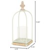 Cheung's Thistledale White Metal Lanter with Wood & Rope Accents - 4 of 4