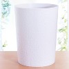 10l Hammered Round Waste Bin White - Bath Bliss : Target