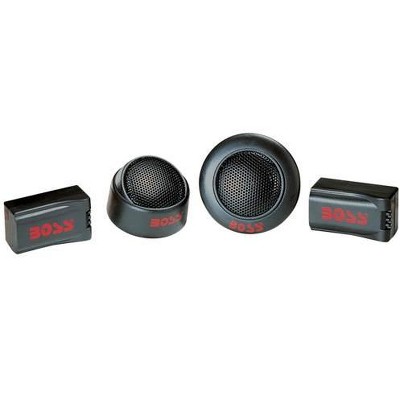 BOSS TW15B 250W 1 Inch Micro Dome Car Audio Tweeters Black + External Crossovers