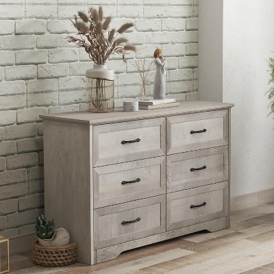 Acekool Dresser Gray, Modern Chest of Drawers, Wide Metal Handle, Bedroom Storage Organizer