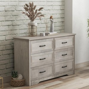 Acekool Dresser Gray, Modern Chest of Drawers, Wide Metal Handle, Bedroom Storage Organizer - 1 of 4