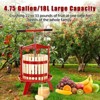 Fruit Press for Wine Making - 4.75 Gallon Solid Wood Cider Press with T-Handle, Heavy-Duty Stainless Basket for Apples, Grapes & Berries - 4 of 4