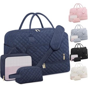 Weekender Bag for Women, Duffle with Shoe Compartment, Wet Toiletry Pocket, Hospital Travel Bag - 1 of 4