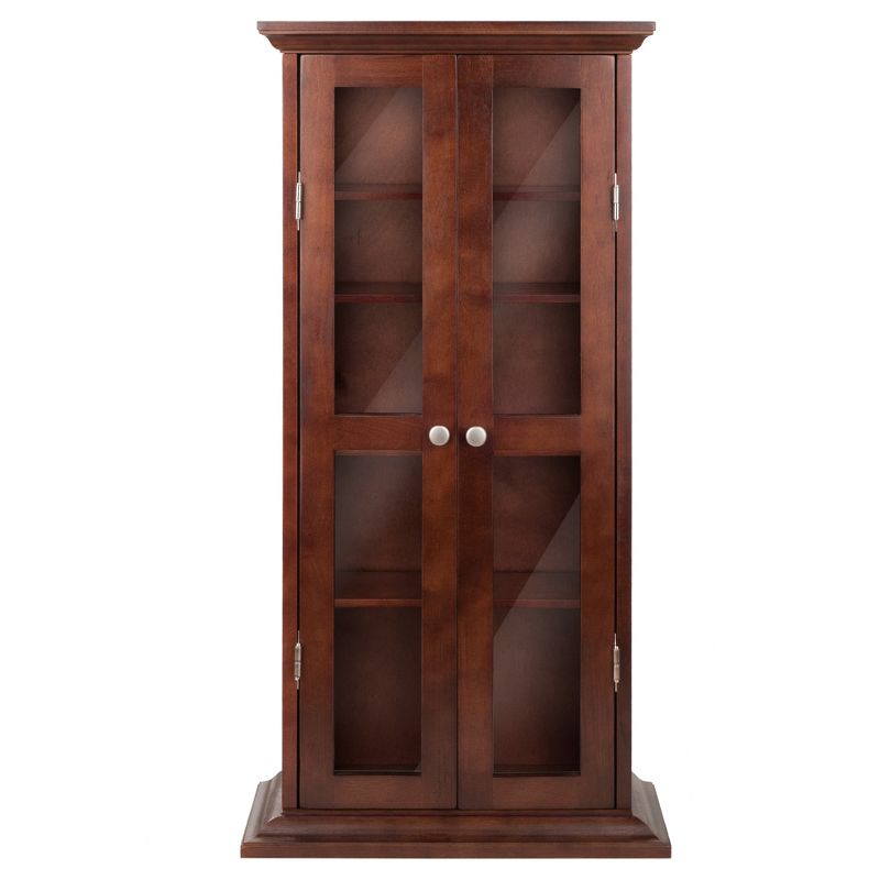 Dvd-Cd Cabinet - Antique Walnut - Winsome, 4 of 8
