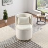 Sapphtopaz Velvet Swivel Accent Chair with Button Tufted Backrest Upholstered Barrel Chairs with Storage Curved Chairs for Living Room, Bedroom - 3 of 4