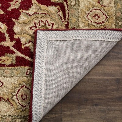 Handmade Red and Gold Wool Tufted Area Rug 2'3" x 4'