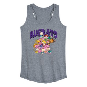 Women's - Rugrats - on Pink Couch Graphic Racerback Tank - 1 of 4