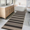 Washable Easy Jute Rug Modern Striped Living Room Rug with Non-Slip Backing, Non Shedding Neutral Floor Mats - 3 of 4