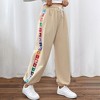Coolmee Women's Cinch Bottom Sweatpants Color Block Sides High Waisted Joggers - 3 of 4