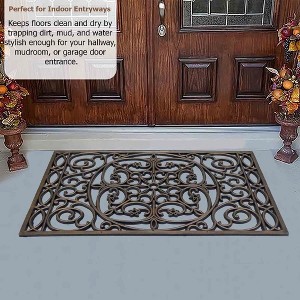 Gardenised Heavy Duty Coco Coir Doormat with Non Slip PVC Baking Embossed Welcome Design Coconut Fiber Floor Mat 18x30" - 1 of 4