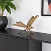 HomeRoots 6" Antiqued Gold Cast Iron Dragonfly Figurine - 2 of 4
