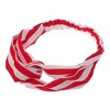 Unique Bargains Women's Fashion Stripe Pattern Cross Elastic Hairband 1 Pc - 4 of 4