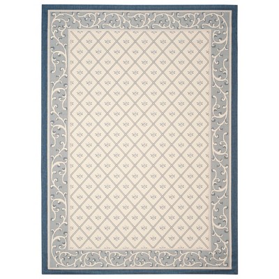 Marseilles Rectangle 9'x12' Outdoor Rug - Beige/Navy - Safavieh