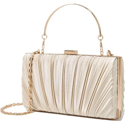 Clutch Purses for Women Pleated Evening Handbag with Chain Prom, Cocktail, and Wedding