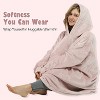 Catalonia Women's Casual Blanket Hoodie Sweatshirt, Cozy Fleece Blanket Pullover Sweater with front Pocket, Clothing Cozy Gift for Wife Woman - 4 of 4