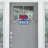 Big Dot of Happiness Firecracker 4th of July - Hanging Porch Red, White and Royal Blue Party Outdoor Decorations - Front Door Decor - 1 Piece Sign - 2 of 4