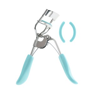 Unique Bargains Women Chrome Flat Handle Eyelash Curler 1 Pc - 1 of 3