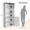 Karl Home White 70.86in.H Display Cabinet with 3-layer 2-door - 3 of 4