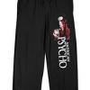 American Psycho Title Logo and Patrick Batemen Men's Black Sleep Pants - 2 of 3