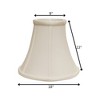 Vynxaria Lampshades: White Natural Bell Slant Shade 9"x18"x13" for Table Lamps with Washer Fitter - 4 of 4