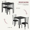 3-Piece Table Chair Set for Small Space,Kitchen Dining Room,Indoor Modern Dinette Set for 2, Square Dinner Table Set for Dinette - 3 of 4