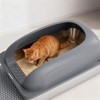 Kumasinova Cat Litter Box with Scoop,65L Top Entrance Pet Litter Box,Stainless Steel Tray,20lbs Capacity,23.6" L x 15.7" W x 15" H,Black - 4 of 4