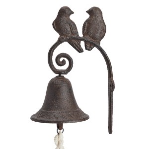 Juvale Love Birds Cast Iron Dinner Bell, Antique Farm House Style Decorations for Outside the House, 4.5x8.5x1.5 in - 1 of 4