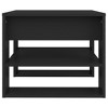 vidaXL Coffee Table Black Engineered wood Medium Coffee Table Square - Black - 3 of 4