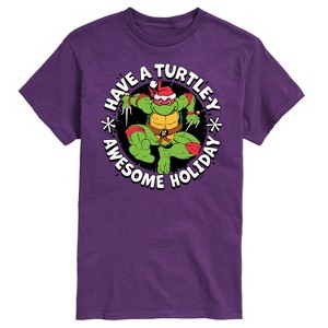 Men's - Teenage Mutant Ninja Turtles - Have A Turtley Awesome Holiday Short Sleeve Graphic T-Shirt - 1 of 4