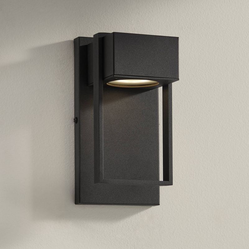 Possini Euro Design Pavel Modern Wall Light Sconce Textured Black Hardwire 5" Fixture LED for Bedroom Bathroom Vanity Reading Living Room Hallway, 2 of 8