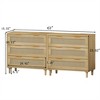 SKRAN Rattan and Rope Woven Storage Cabinets with Multiple Drawers for Bedroom, Living Room, Dining Room, and Hallways - 3 of 4